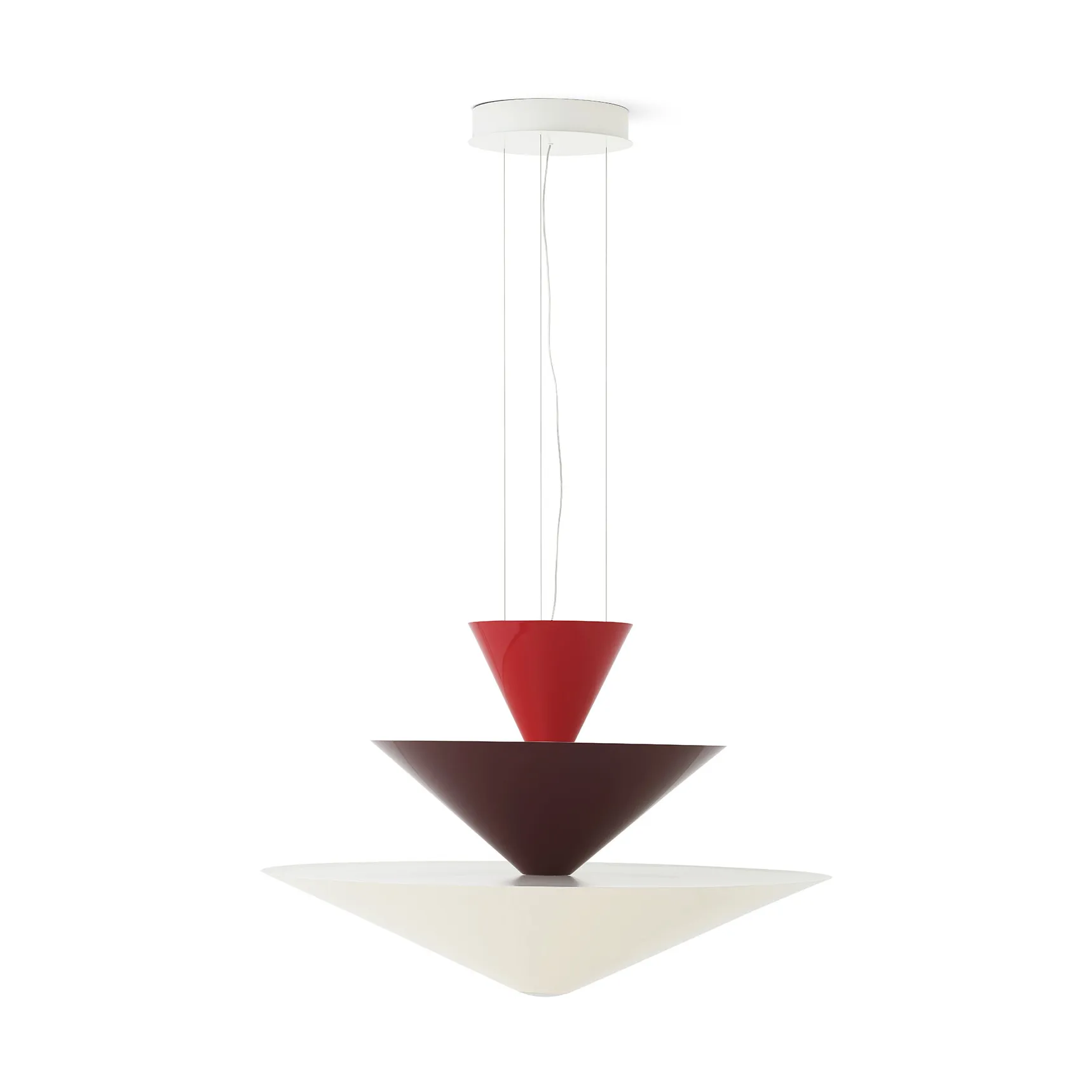 Candeeiro suspenso Gio LN15 Ø92 cm, Vermilion red-d. burgundy-ecru &Tradition