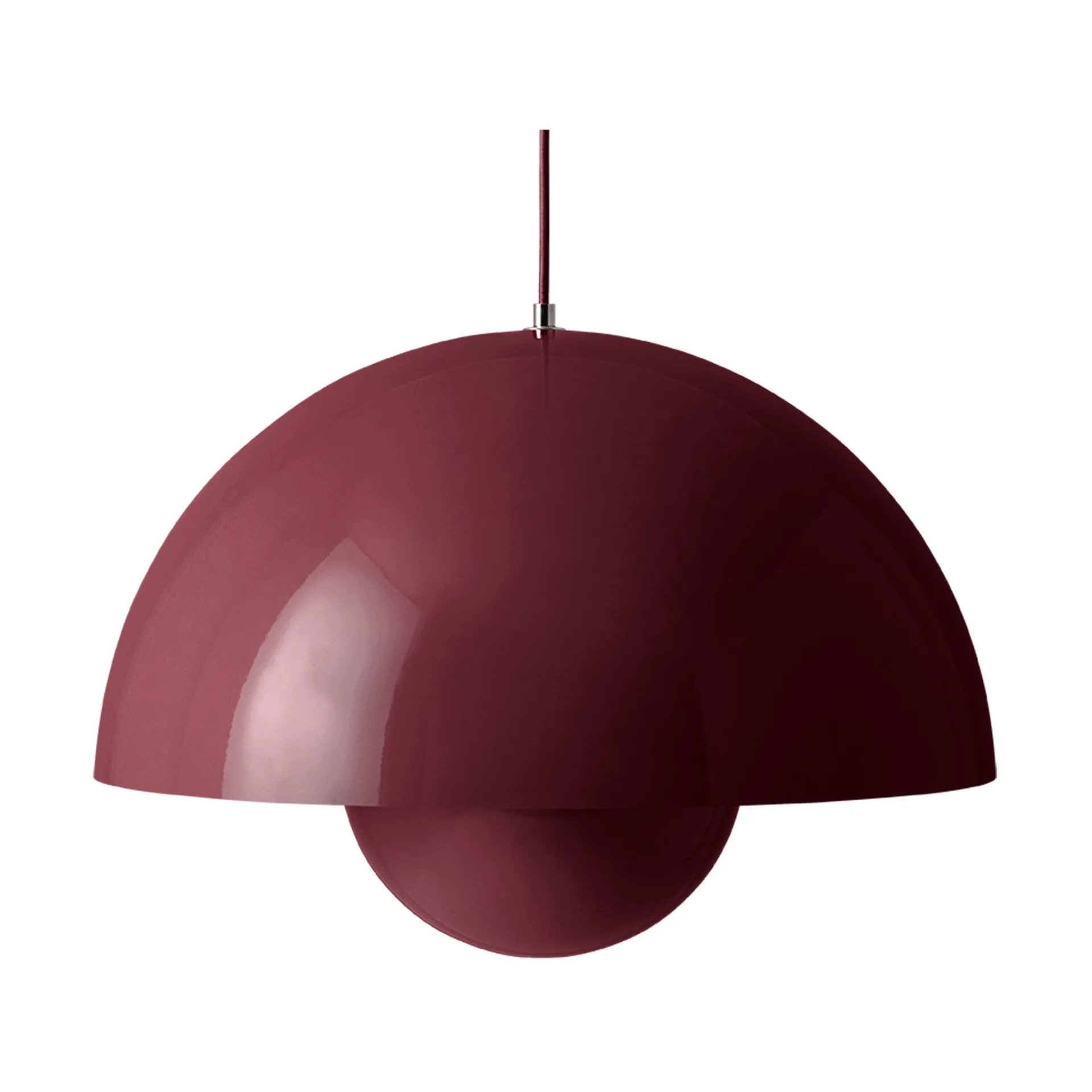 Candeeiro suspenso grande FlowerPot VP2, ameixa escura &Tradition
