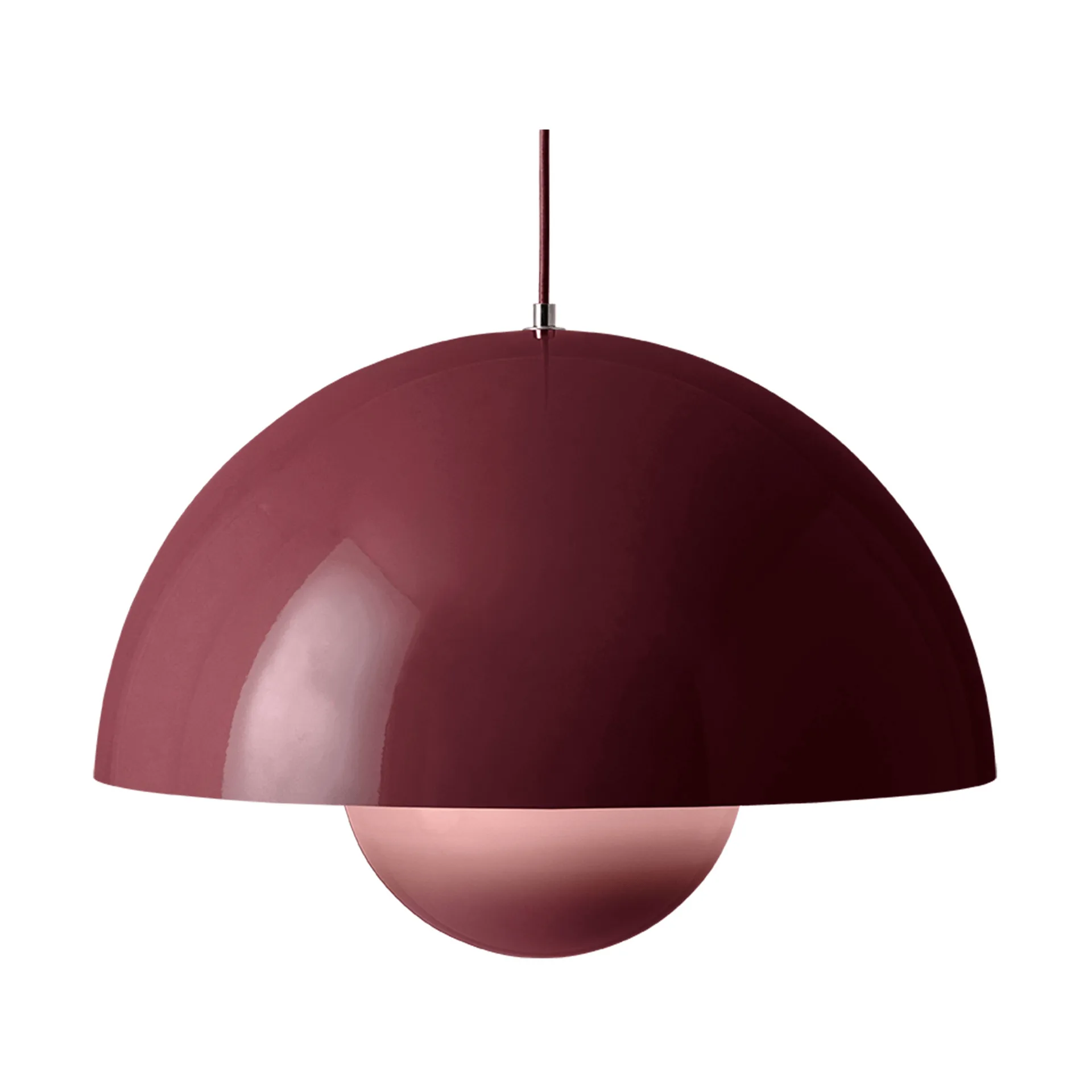 Candeeiro suspenso grande FlowerPot VP2, ameixa escura &Tradition