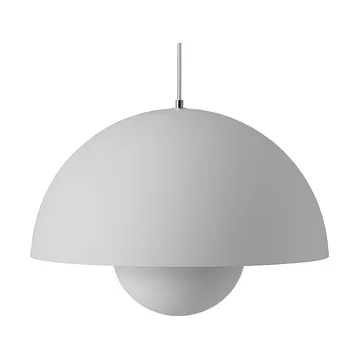 Candeeiro suspenso grande FlowerPot VP2 - Cinzento‑claro mate - &Tradition