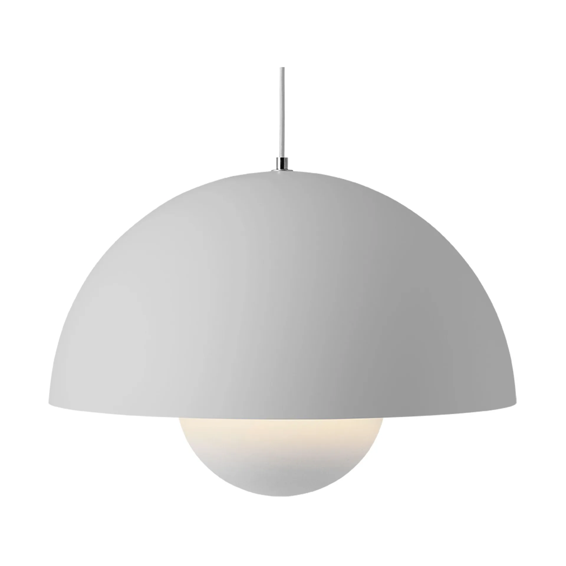 Candeeiro suspenso grande FlowerPot VP2, Cinzento‑claro mate &Tradition
