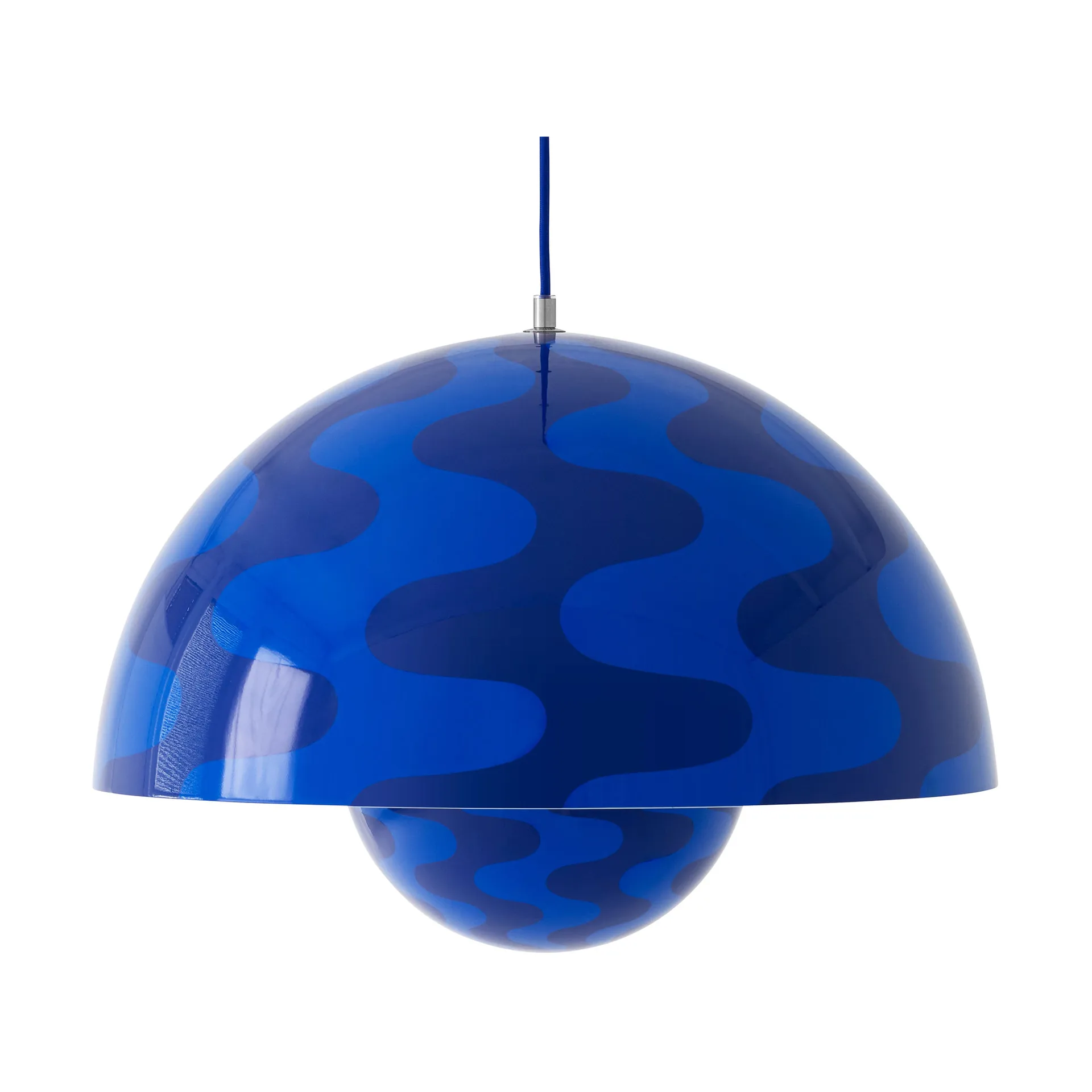 Candeeiro suspenso grande FlowerPot VP2, Cobalt blue-Twilight blue &Tradition