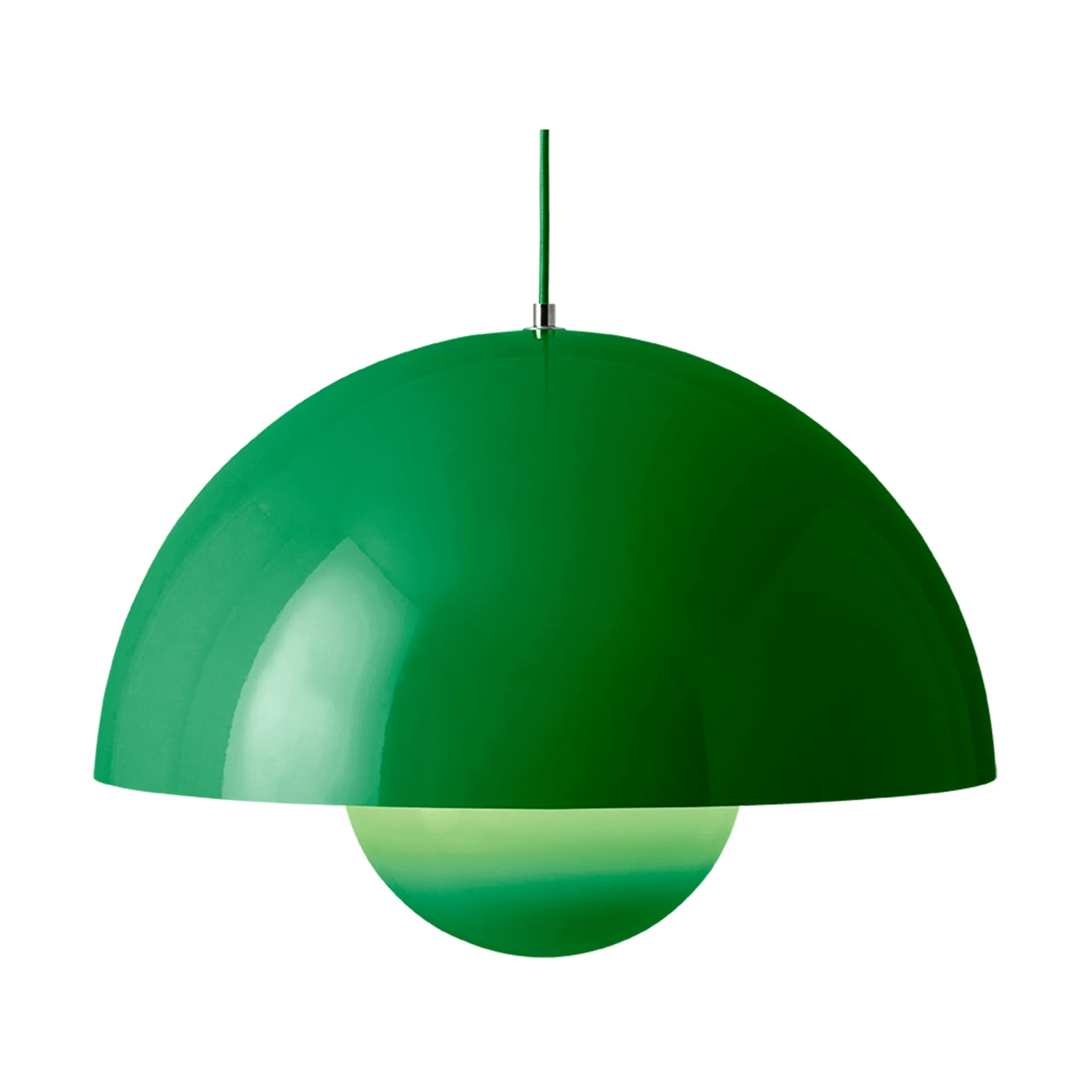 Candeeiro suspenso grande FlowerPot VP2, verde sinal &Tradition