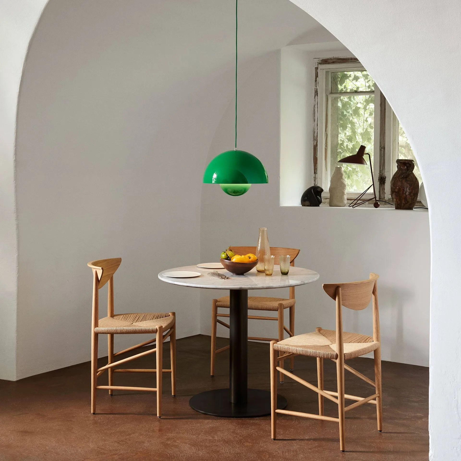 Candeeiro suspenso grande FlowerPot VP2, verde sinal &Tradition