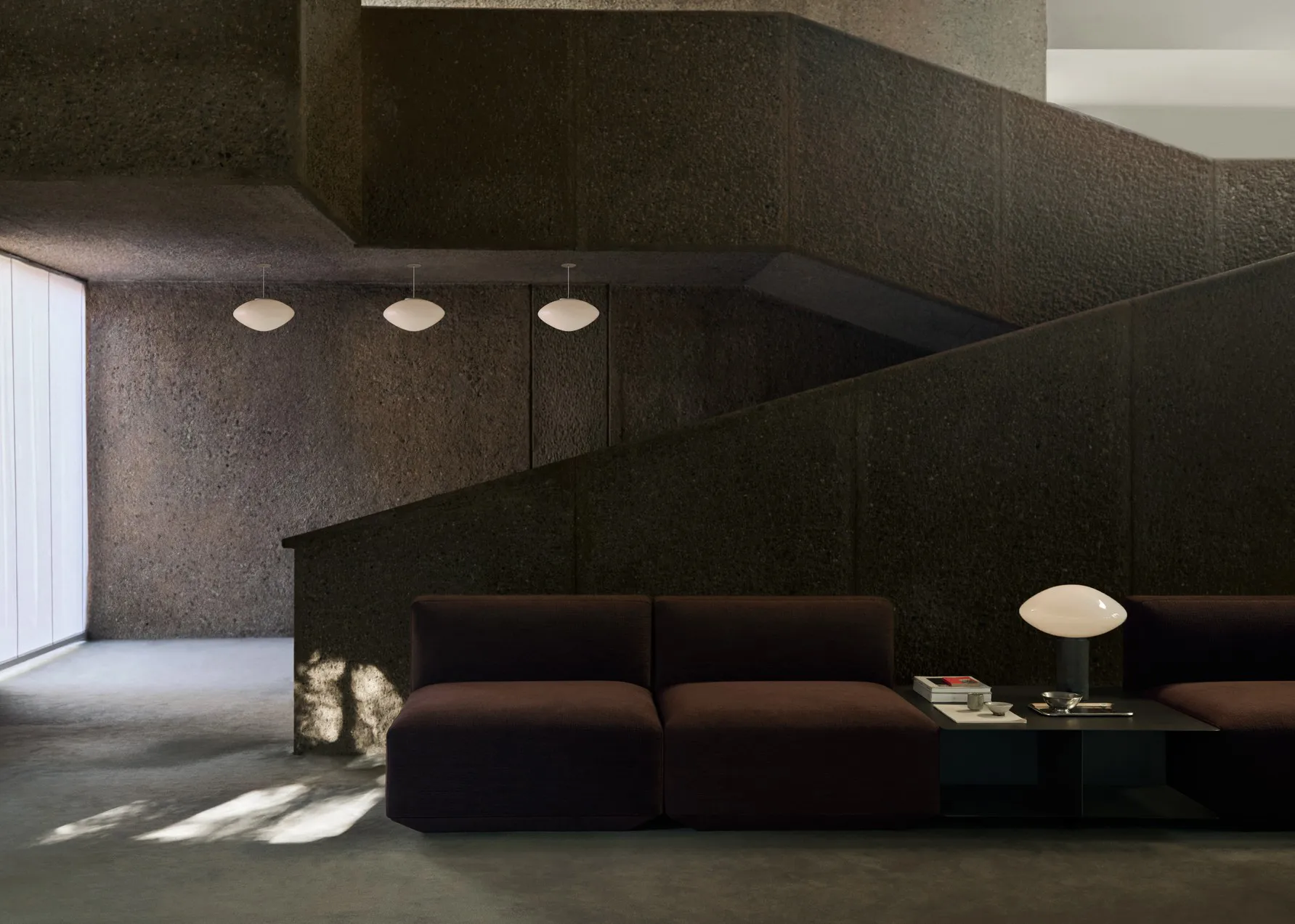 Develius EV3 mesa de centro, Aço cinzento pedra, Ø89 × 40 cm &Tradition