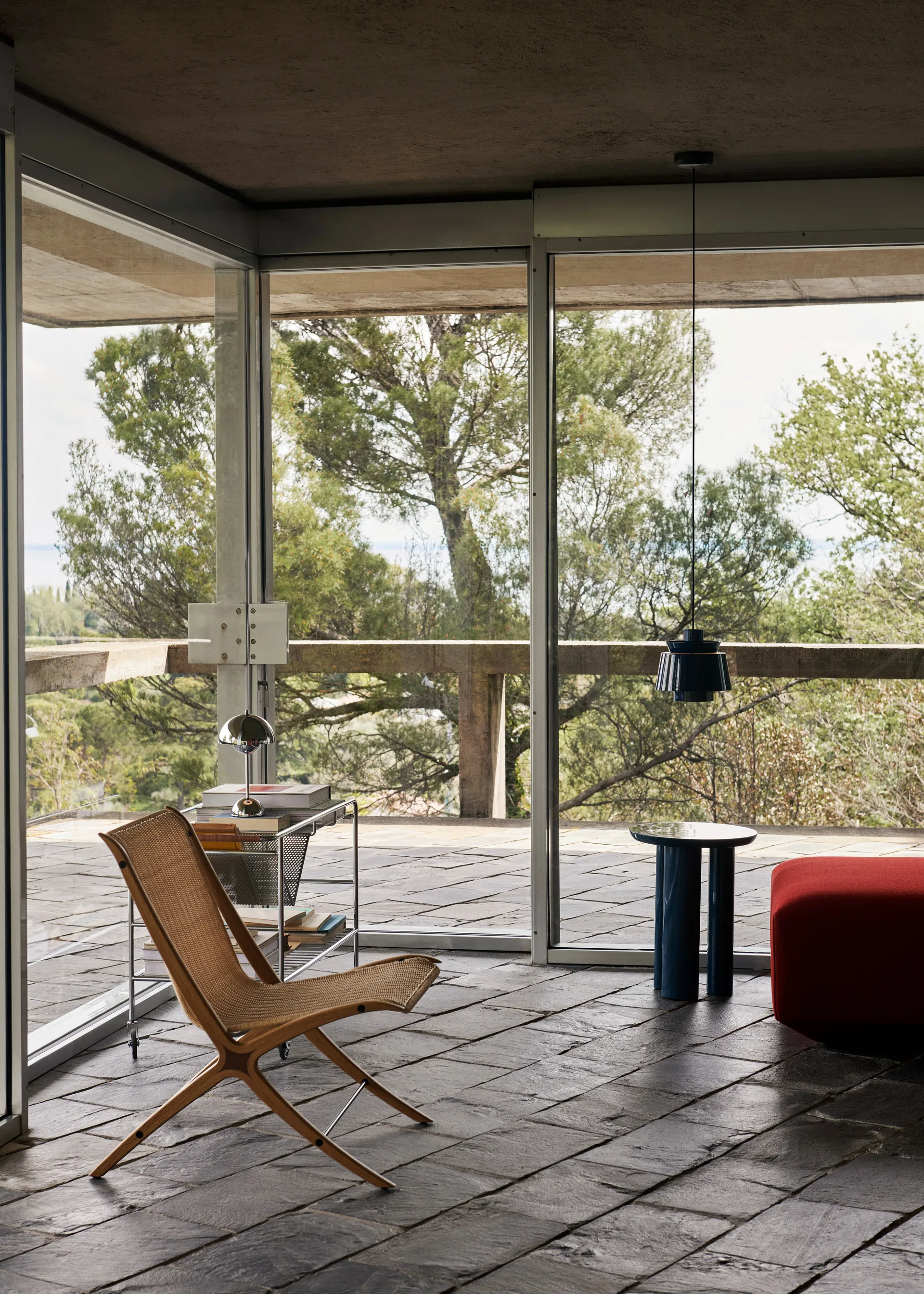 Lâmpada Edição Especial de Aniversário Utzon JU1, Azul steel &Tradition