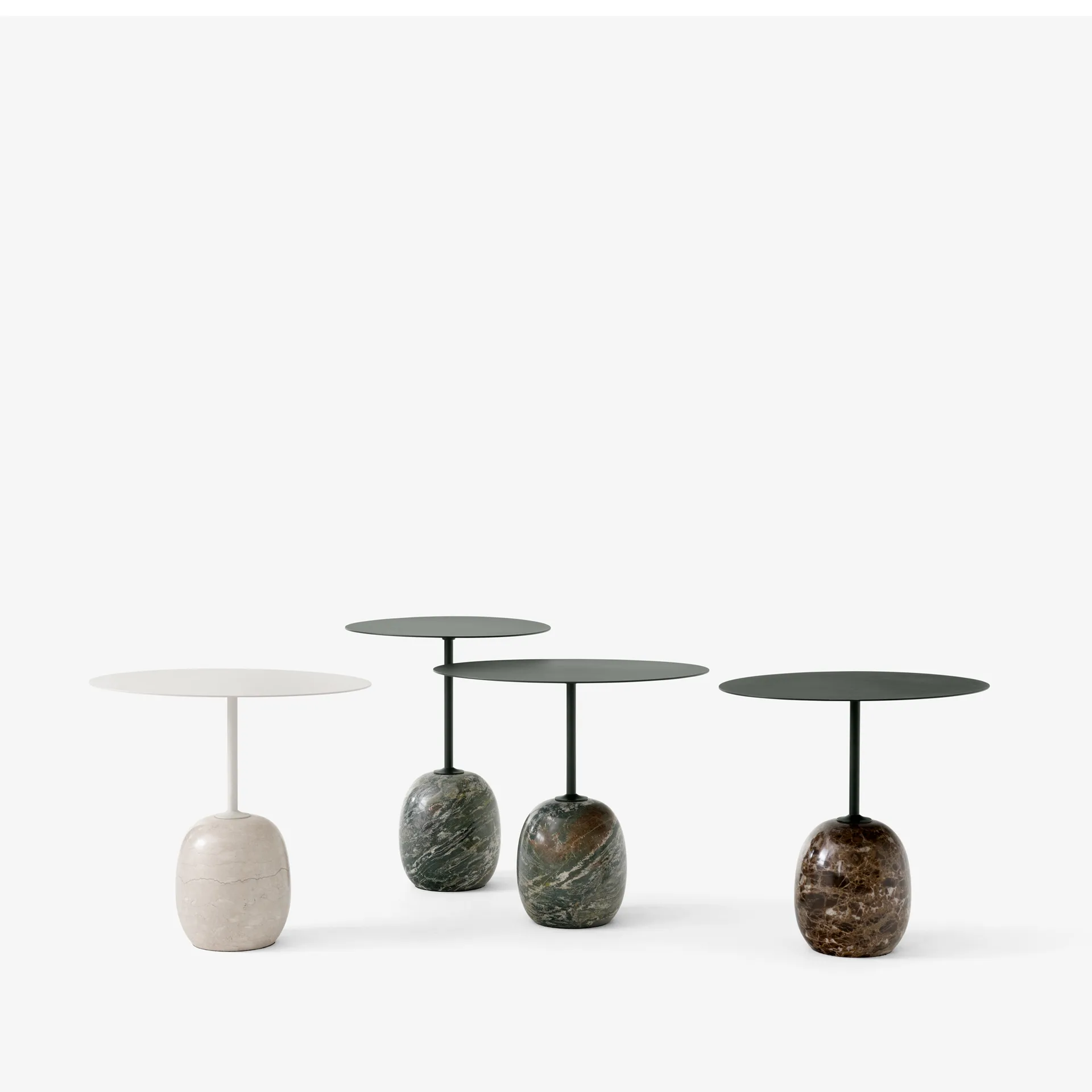 Lato LN9 mesa de apoio, Deep green-Mármore Alpi Verde &Tradition