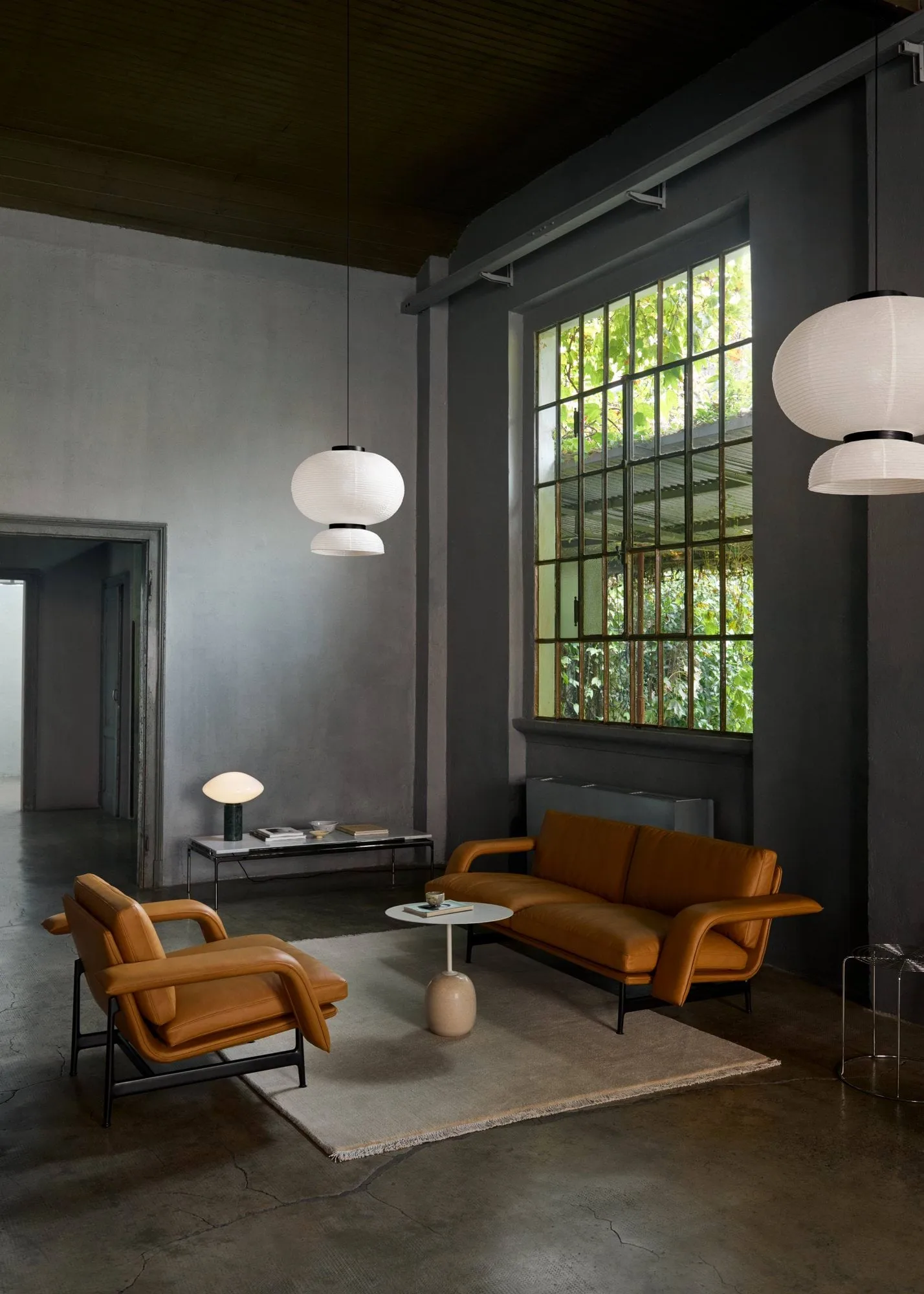 Lato LN9 mesa de apoio, Deep green-verde grigio, 40x50x45 cm &Tradition