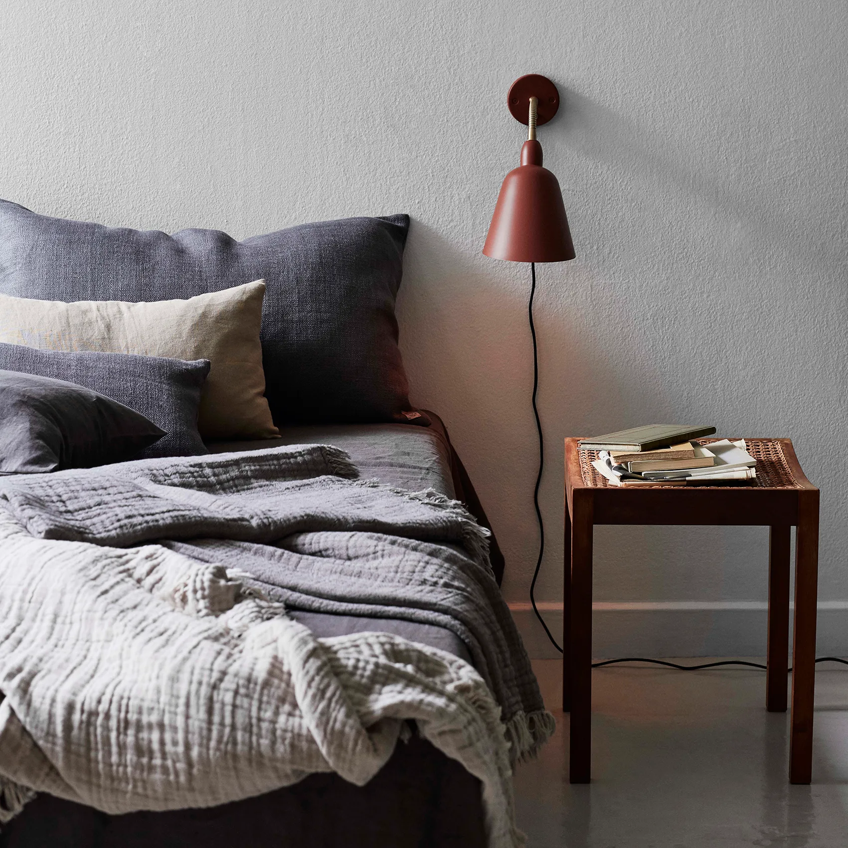 Manta de algodão Collect SC32 140x210 cm, cloud & milk (bege-branco) &Tradition