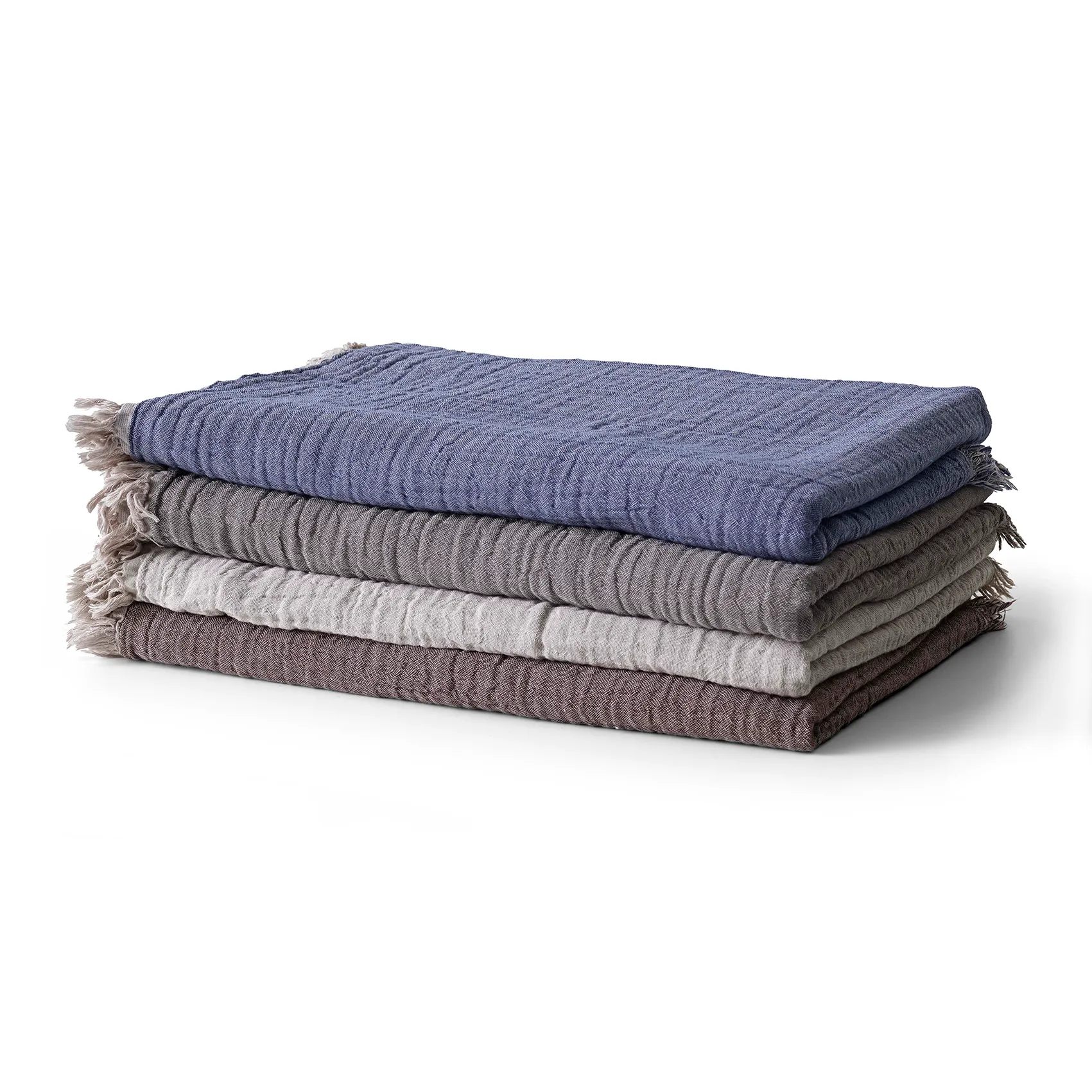 Manta de algodão Collect SC33 260x260 cm, cloud & milk (bege-branco) &Tradition