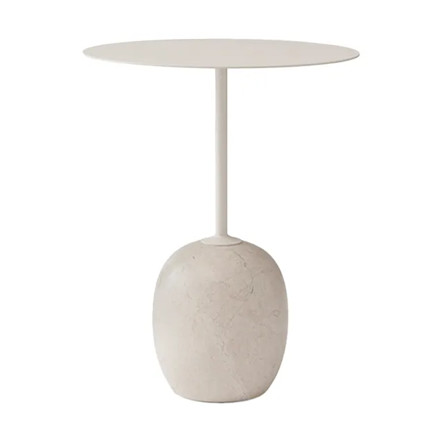 Mesa de apoio Lato LN8, Ivory white-Crema diva marble &Tradition