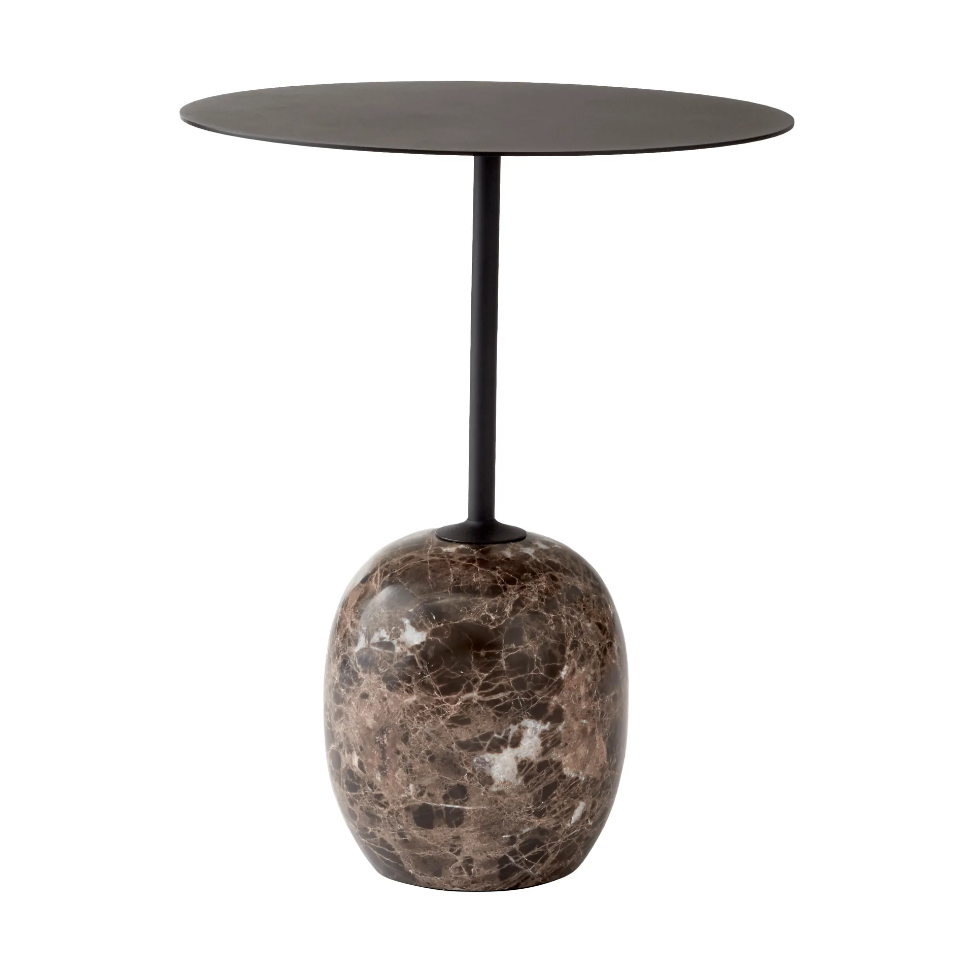 Mesa de apoio Lato LN8, Warm black-Emparador marble &Tradition