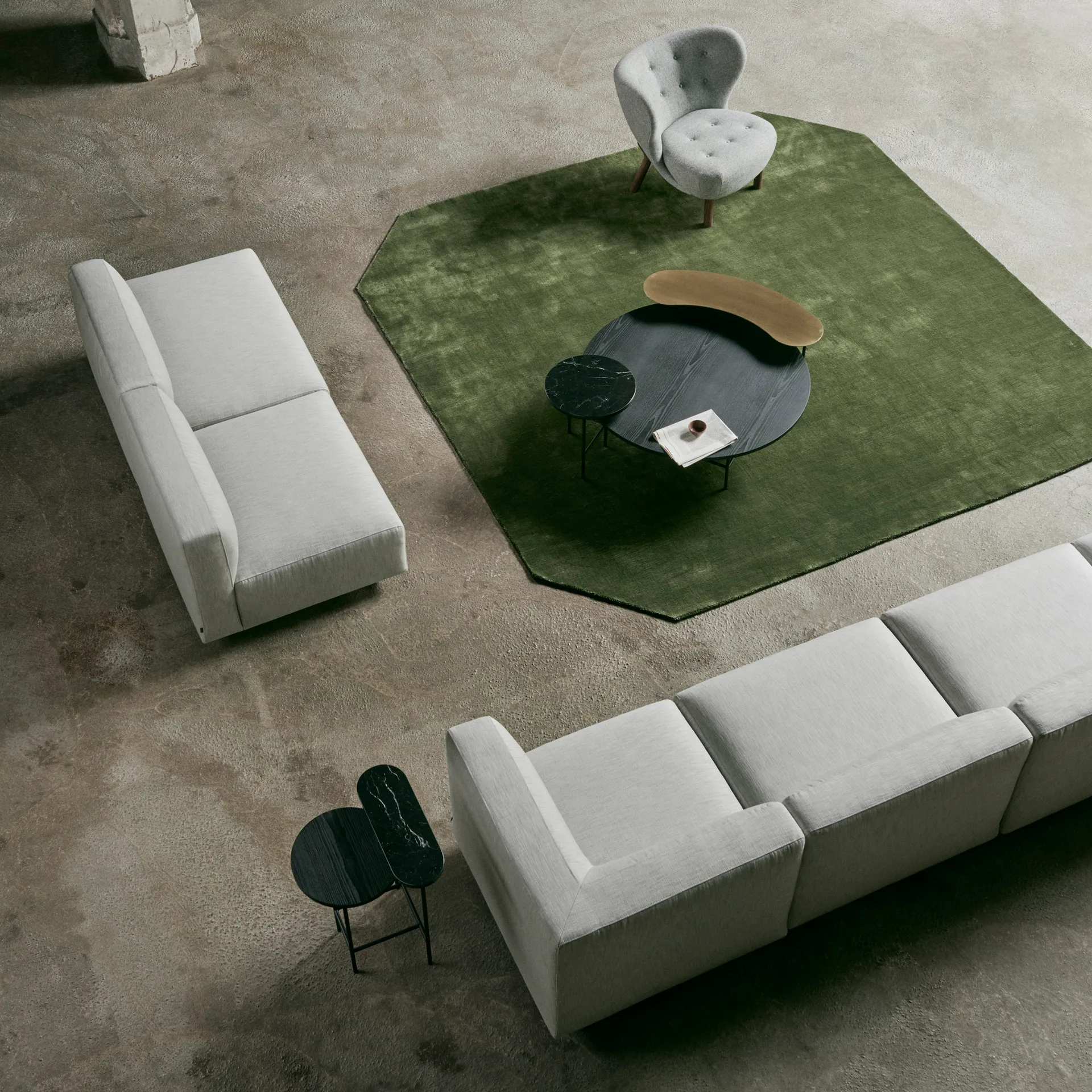 Mesa de centro Palette JH25, Preto-preto &Tradition