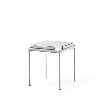 Mesa de centro Sett LN11 - Bianco carrara-dark chrome - &Tradition