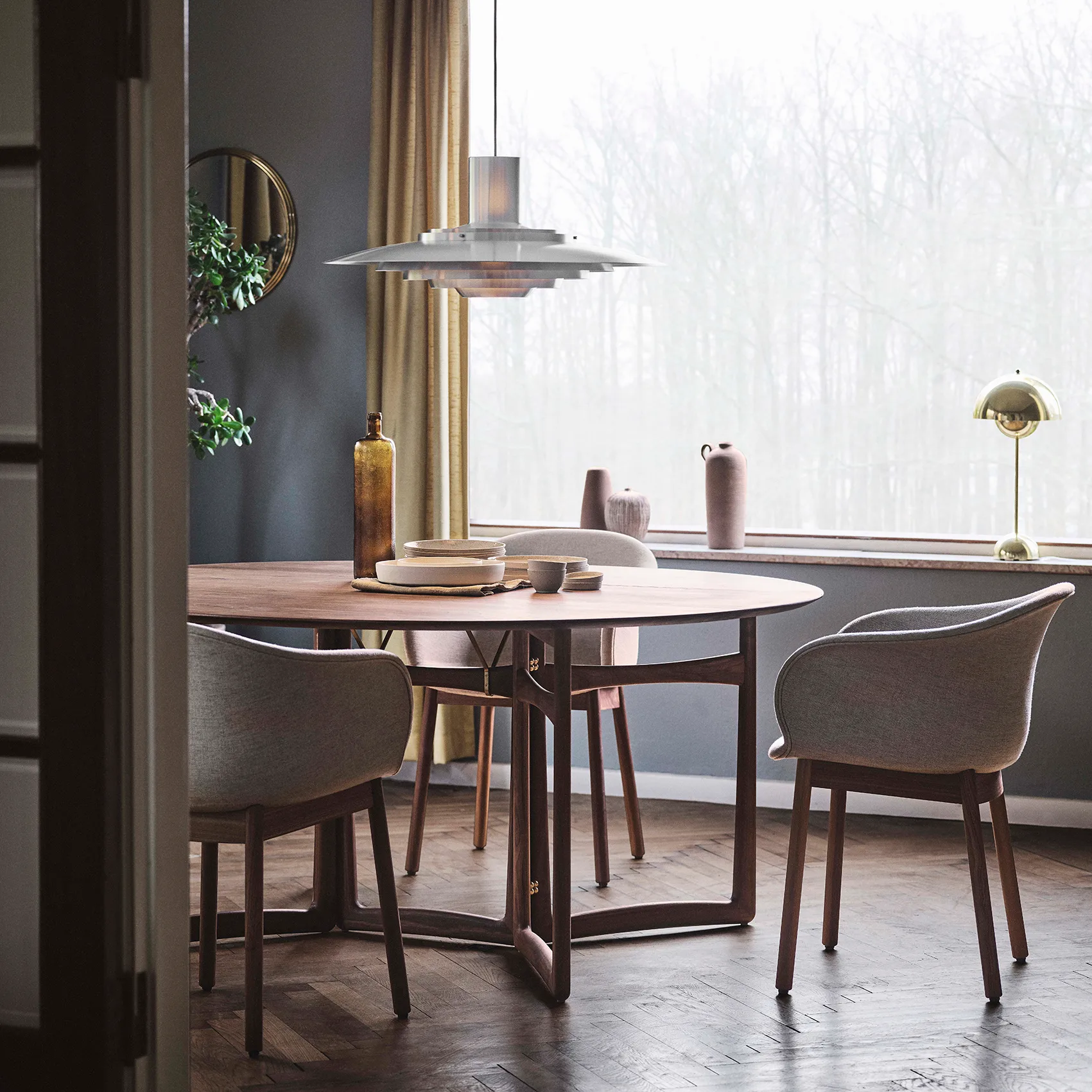 Mesa de jantar Drop Leaf HM6, Noz &Tradition