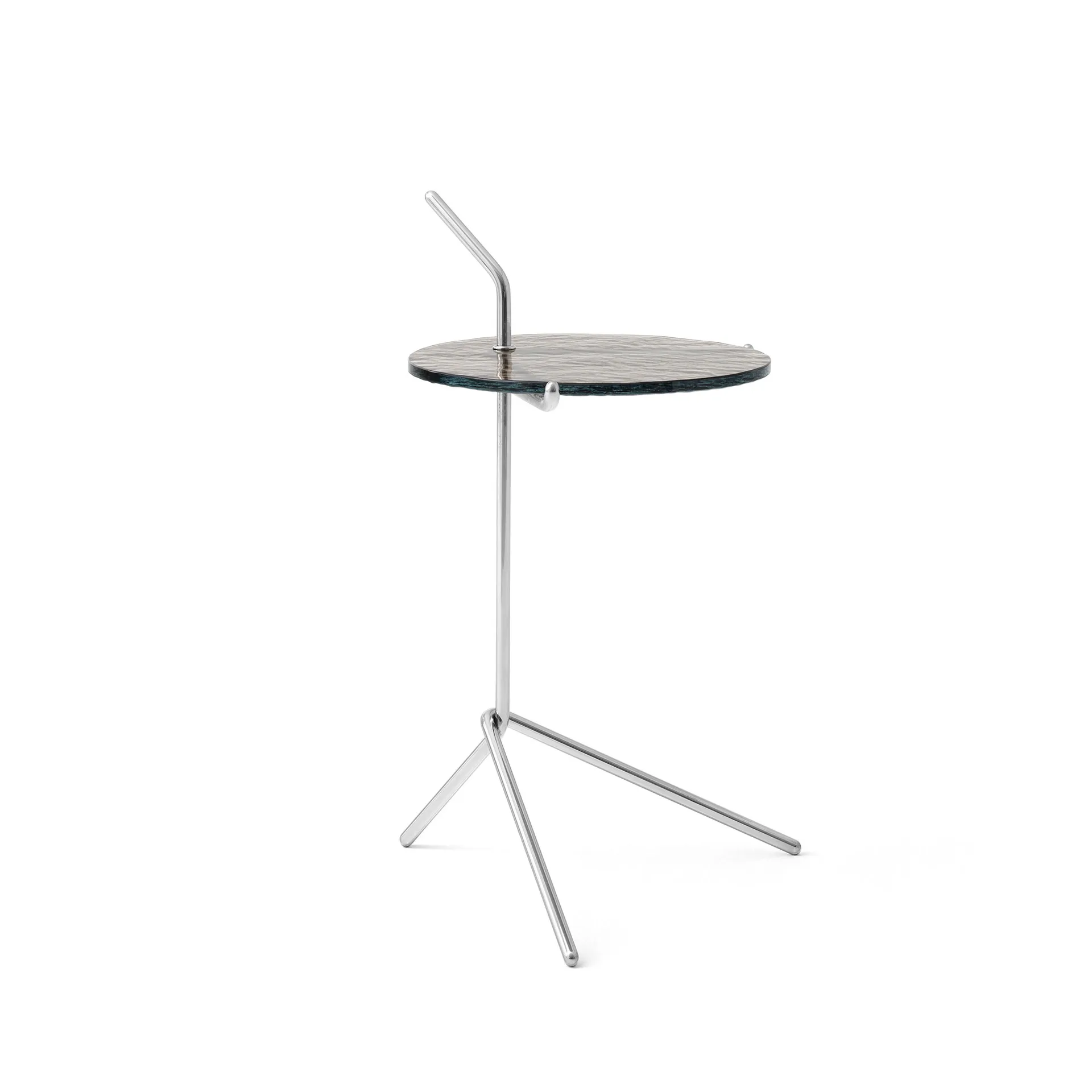 Mesa lateral Halten SH9, Smoked glass-stainless steel &Tradition
