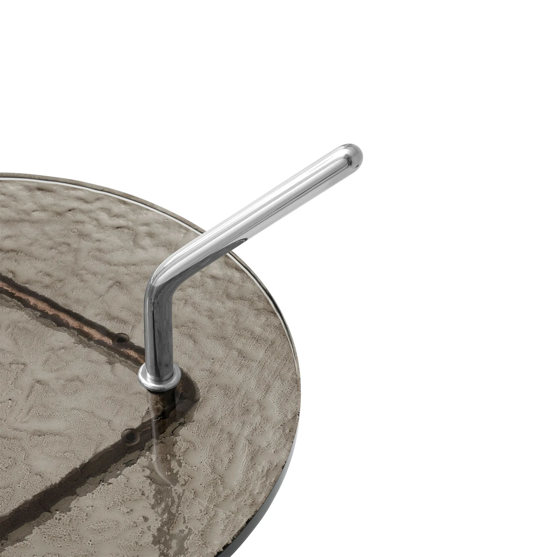 Mesa lateral Halten SH9, Smoked glass-stainless steel &Tradition