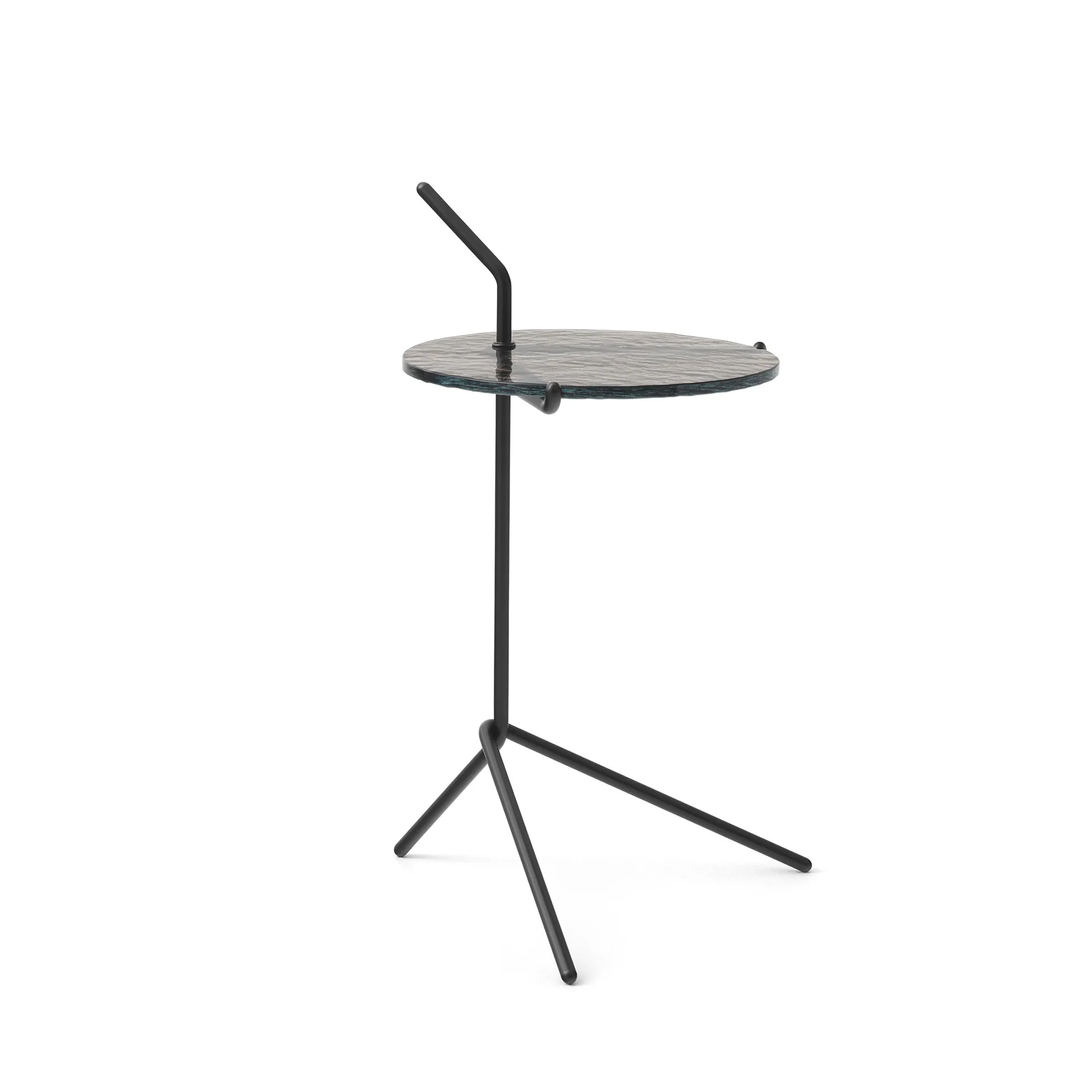 Mesa lateral Halten SH9, Smoked glass-warm black &Tradition