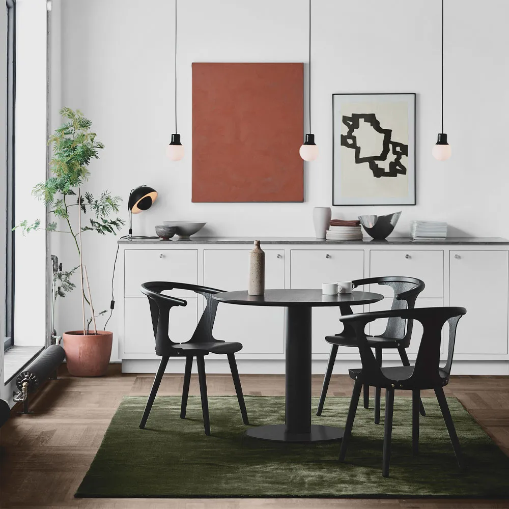 Pendente Mass Light NA5, mármore preto/branco, nero marquina &Tradition