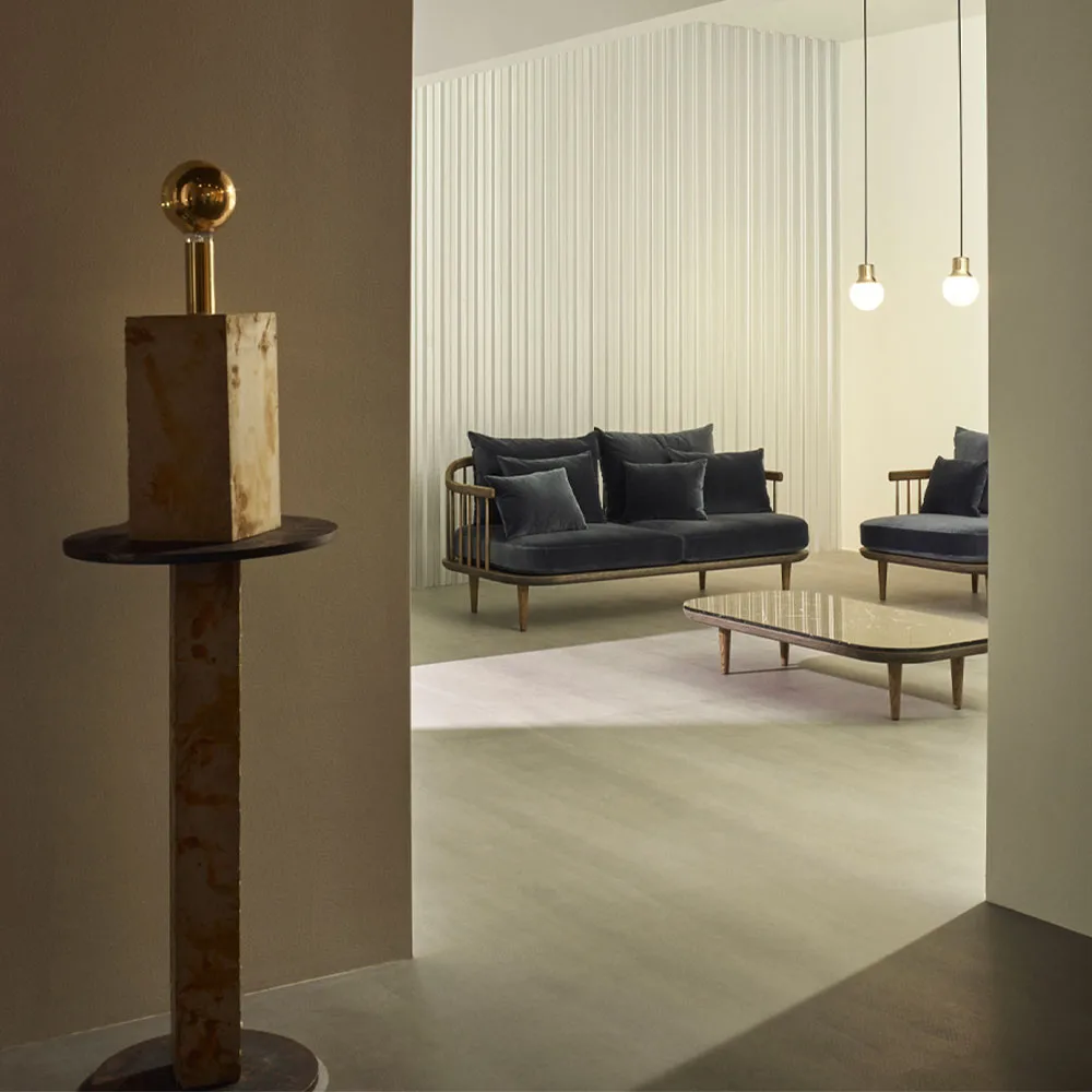 Pendente Mass Light NA5, mármore preto/branco, nero marquina &Tradition