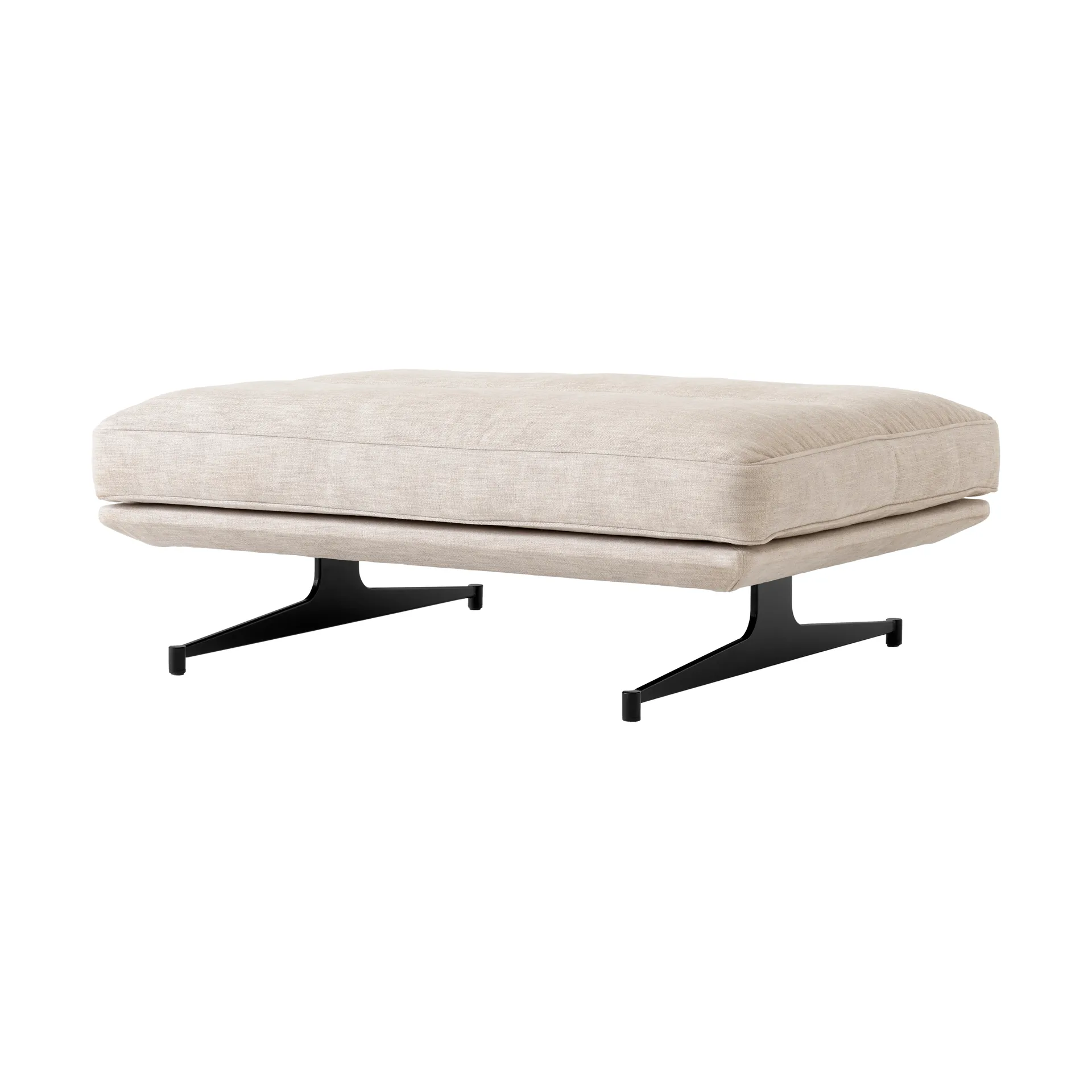 Puff Inland AV32 78x113 cm, Argila 0011-preto quente &Tradition