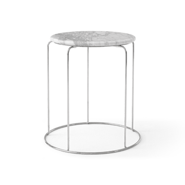 Tampo Wire Stool VP11 Ø38 cm - Bianco Carrara mármore - &Tradition