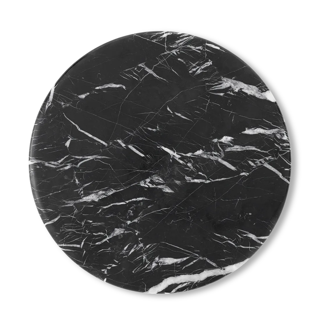 Tampo Wire Stool VP11 Ø38 cm, Nero Marquina mármore &Tradition