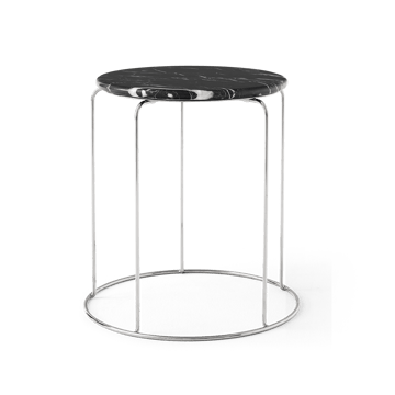 Tampo Wire Stool VP11 Ø38 cm - Nero Marquina mármore - &Tradition
