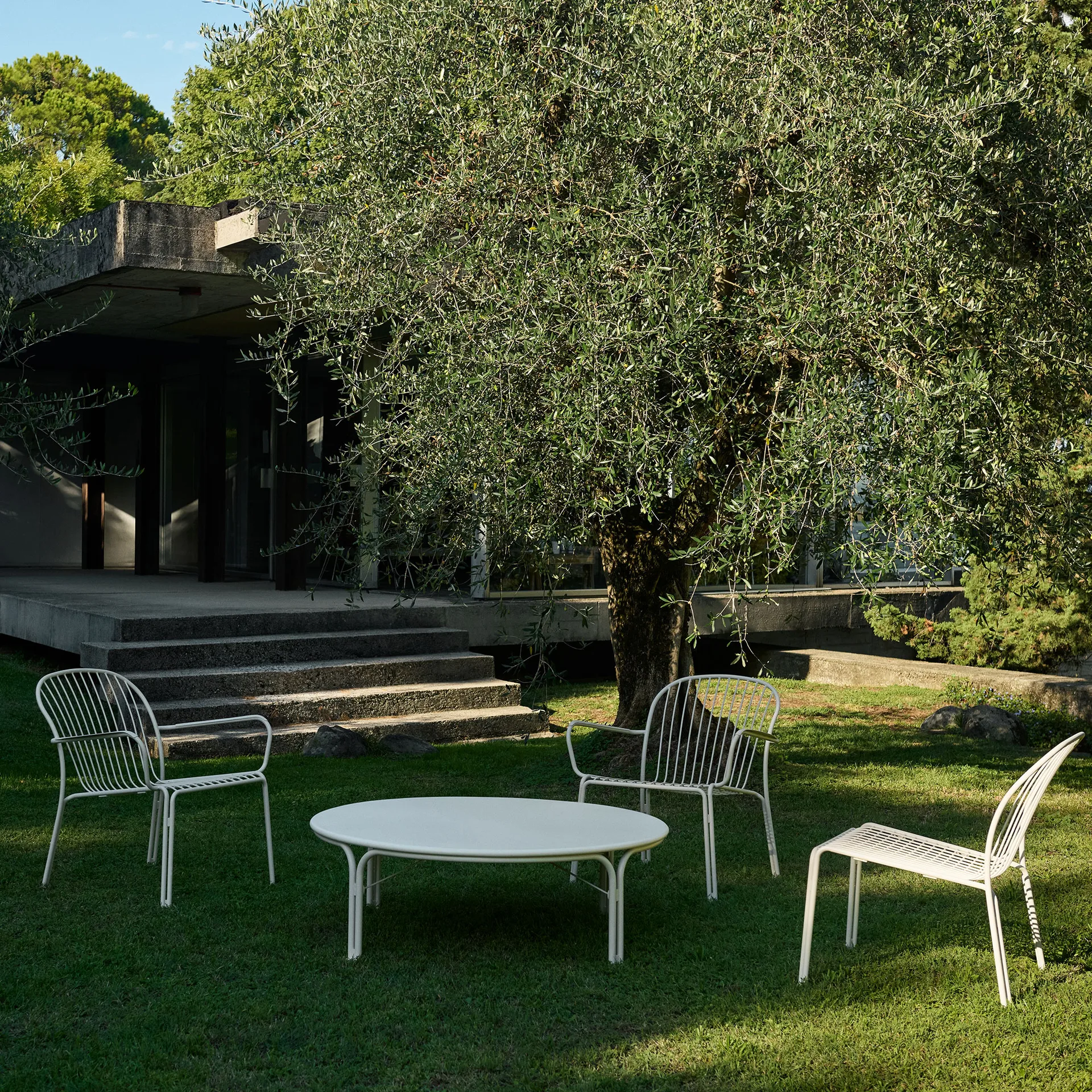 Thorvald SC109 mesa de centro, Marfim, Ø115 cm &Tradition