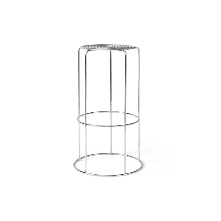 Wire VP16 banco de bar - Aço inoxidável, 75 cm - &Tradition