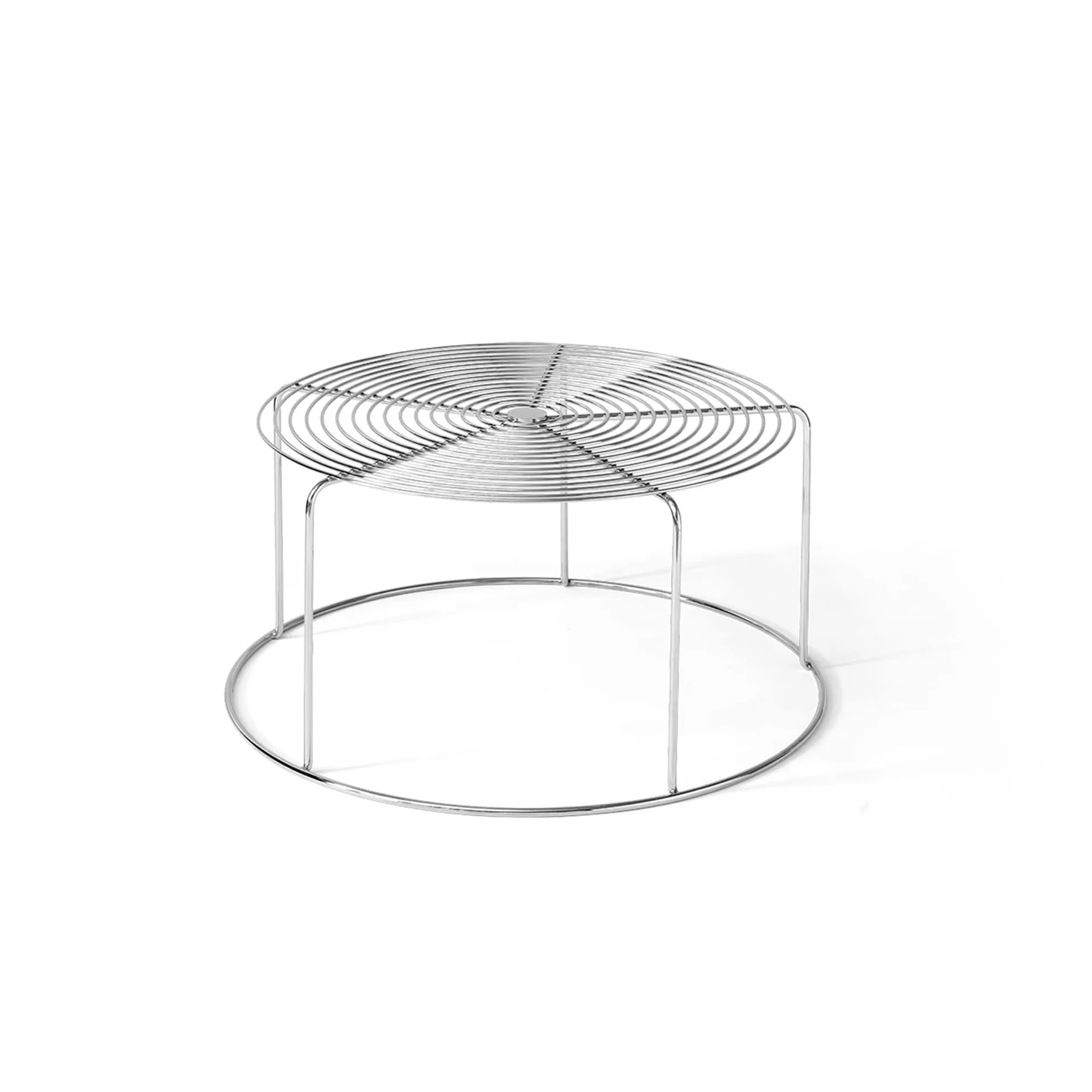 Wire VP17 mesa de apoio, Aço inoxidável, Ø74x36 cm &Tradition