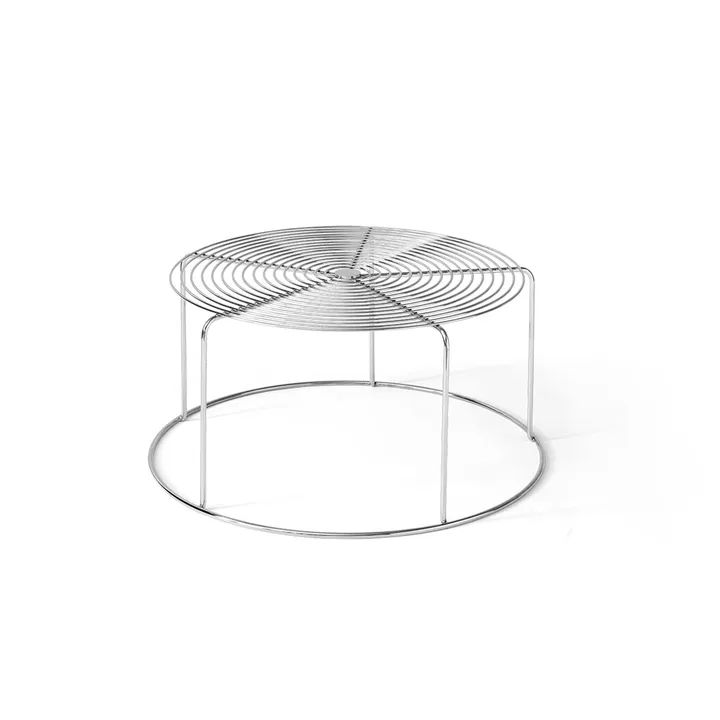 Wire VP17 mesa de apoio - Aço inoxidável, Ø74x36 cm - &Tradition