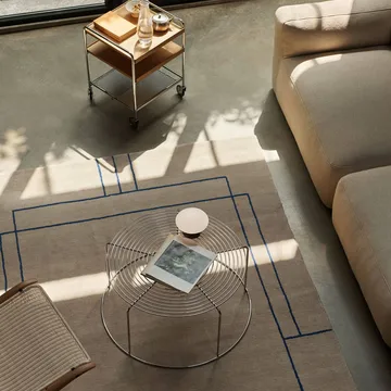 Wire VP17 mesa de apoio - Aço inoxidável, Ø74x36 cm - &Tradition