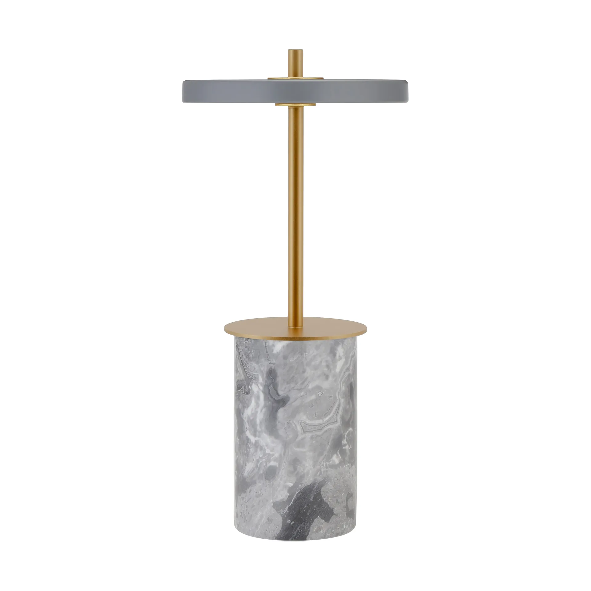 Asteria Move Mini candeeiro de mesa Ø12x25,5 cm, Grey Marble-brass Umage