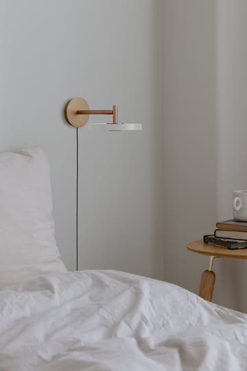 Asteria Wall candeeiro de parede curto - Branco pérola - Umage