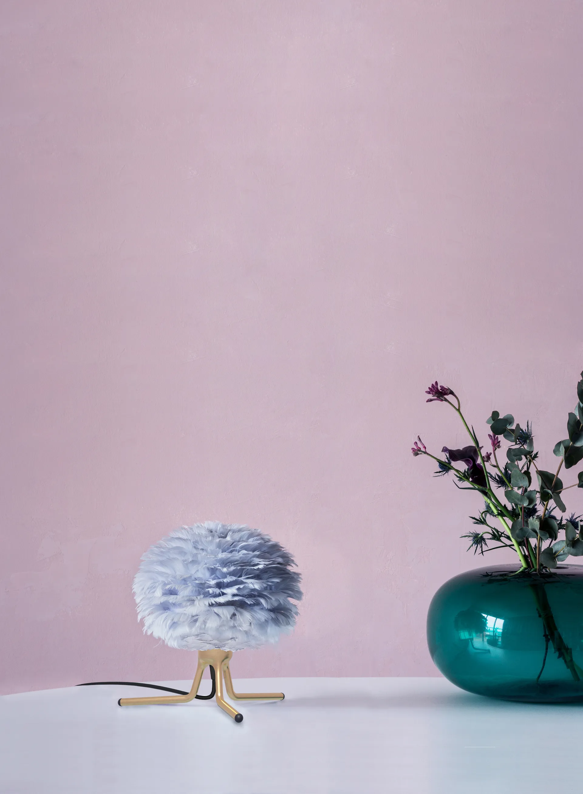 Base tripé para candeeiro, Latão escovado Umage