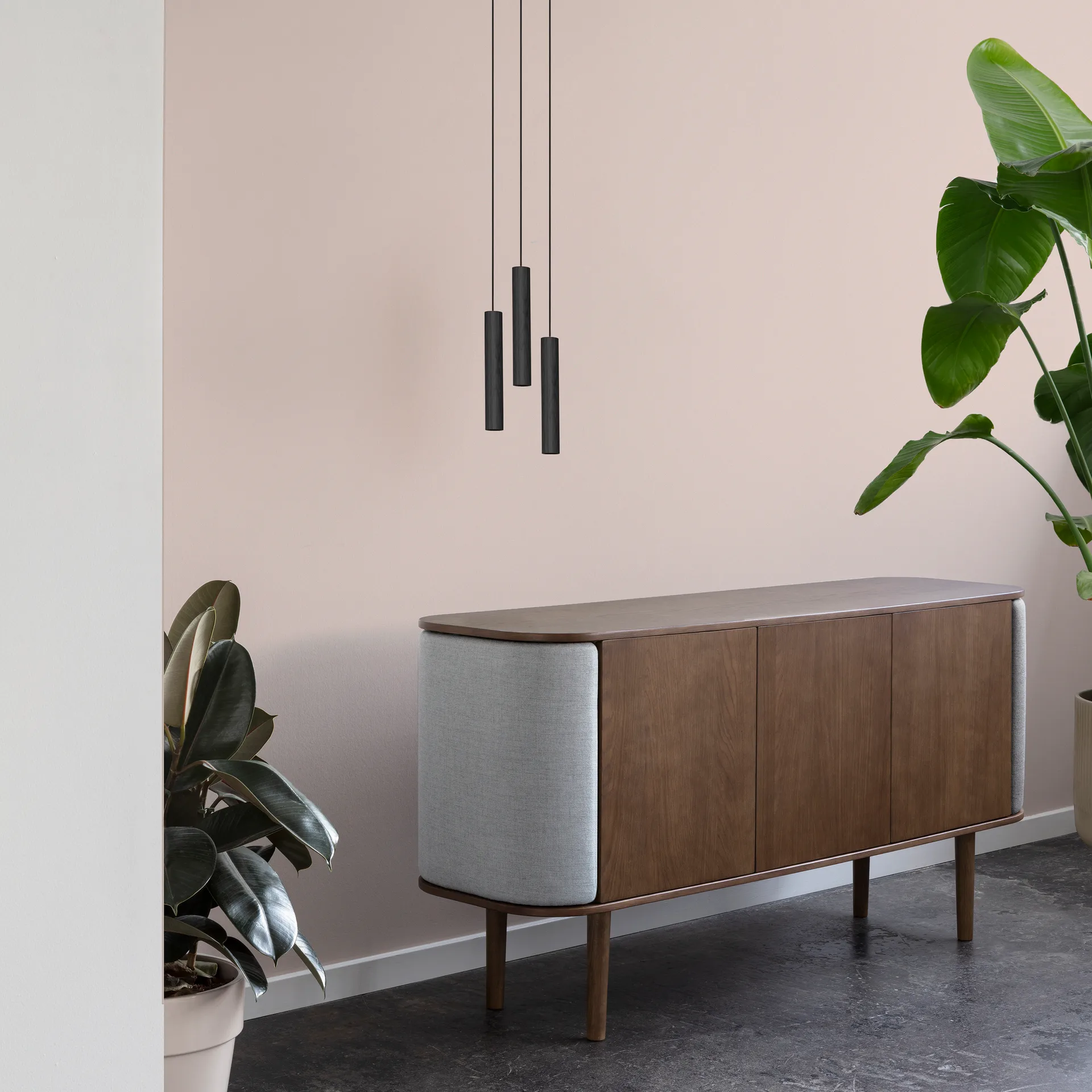 Candeeiro 3 Chimes, preto Umage