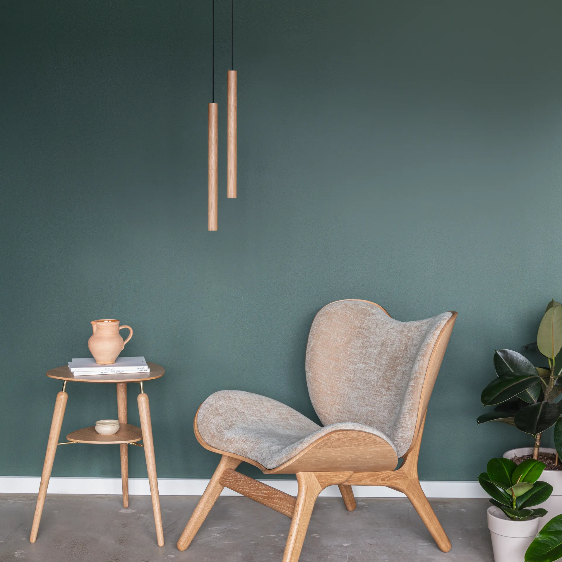 Candeeiro alto Umage Chimes 44 cm, carvalho Umage