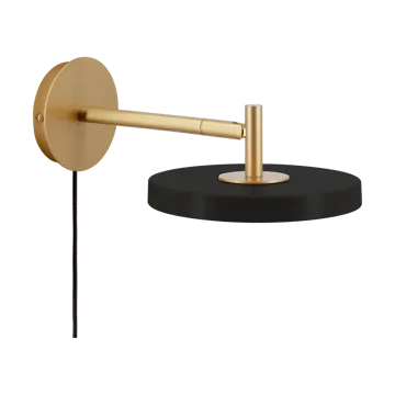 Candeeiro de parede Asteria Wall - Short, Black-brass - Umage