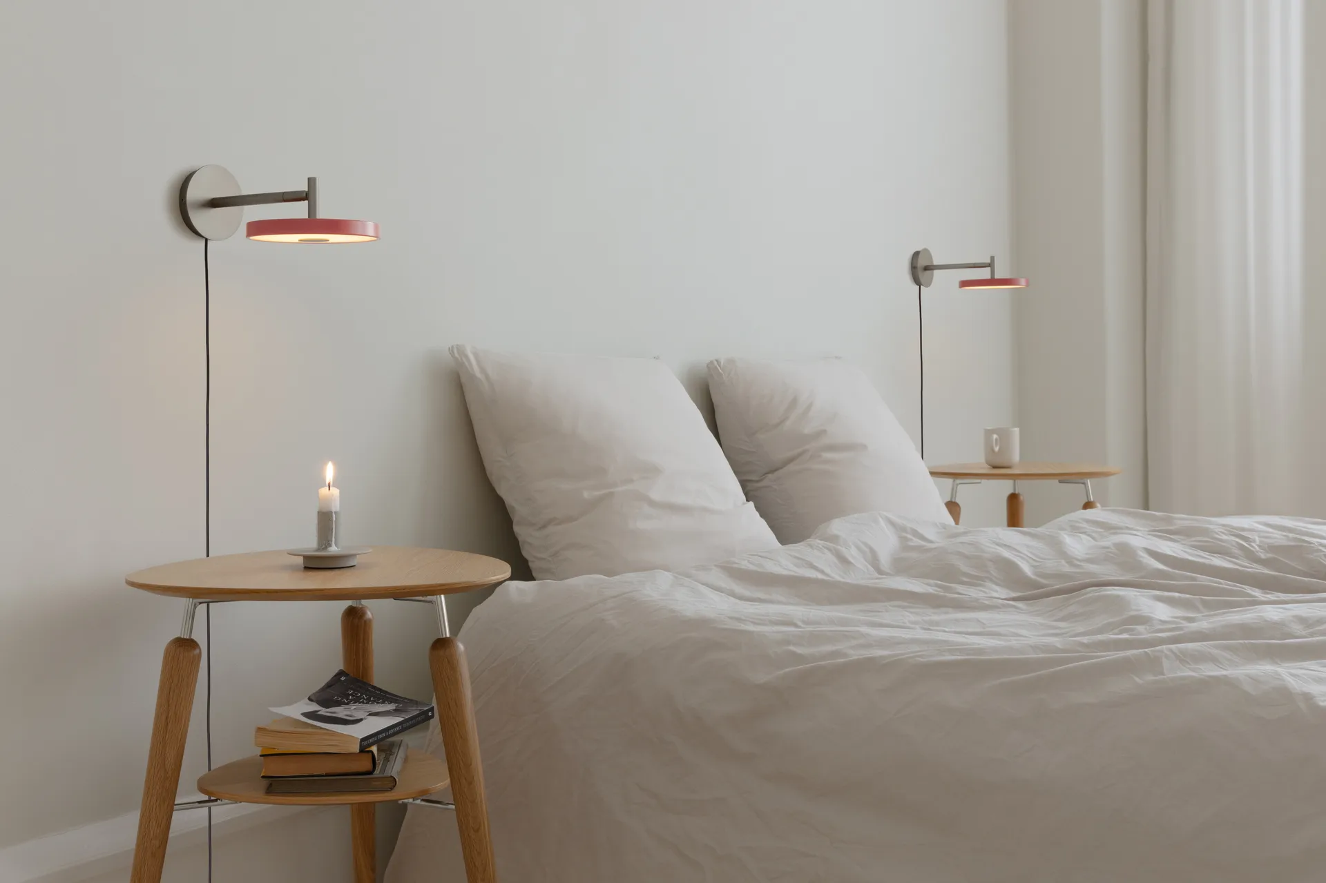 Candeeiro de parede Asteria Wall, Short, Nuance rose-chrome Umage