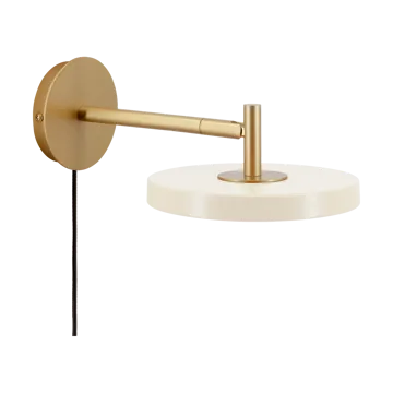 Candeeiro de parede Asteria Wall - Short, Pearl white-brass - Umage