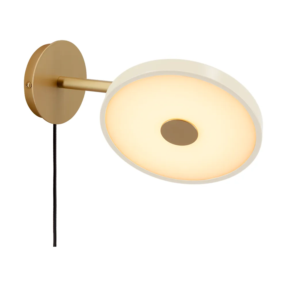 Candeeiro de parede Asteria Wall, Short, Pearl white-brass Umage
