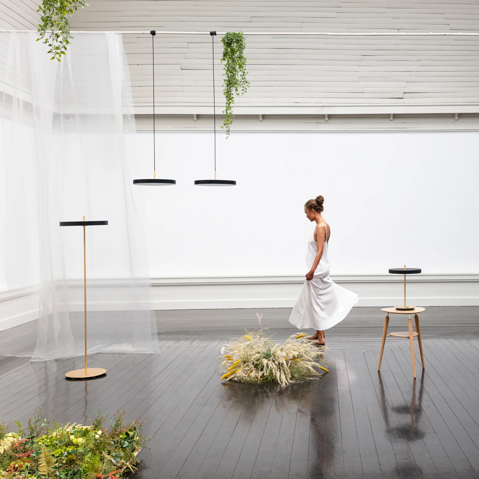 Candeeiro de teto Asteria Mini, preto Umage