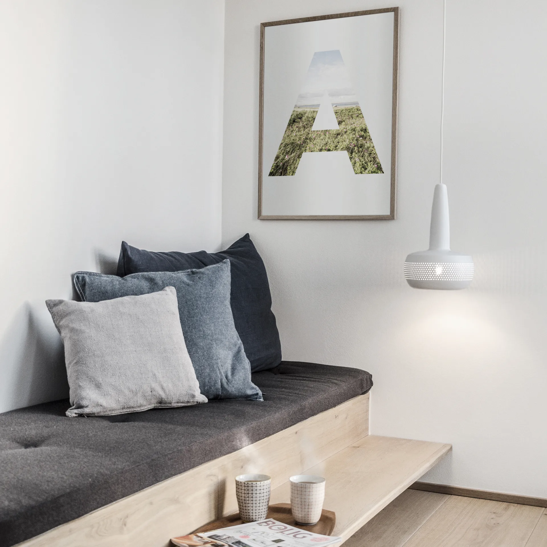 Candeeiro de teto Clava Ø21,5 cm, matte white Umage