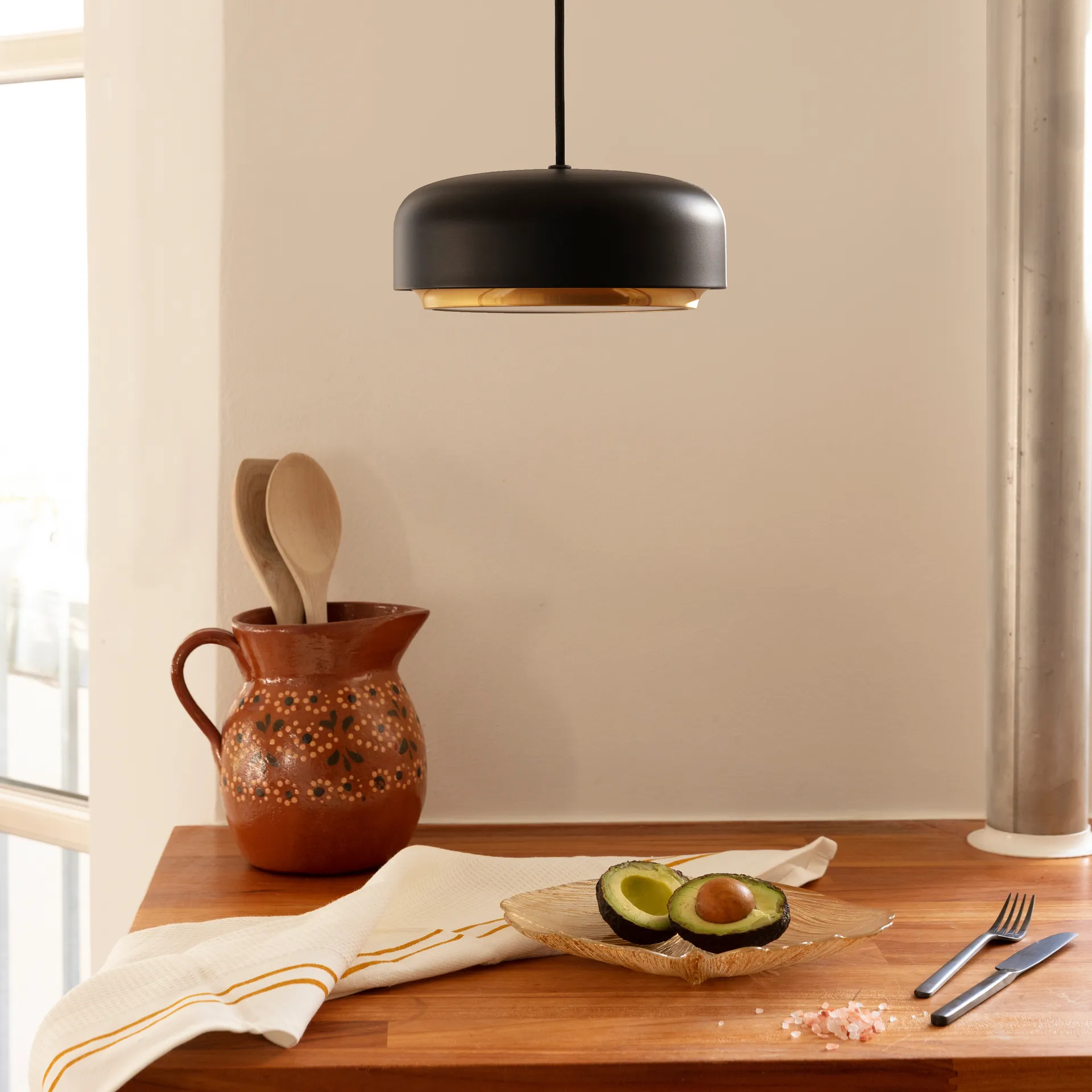 Candeeiro suspenso mini Hazel Ø22 cm, Preto Umage