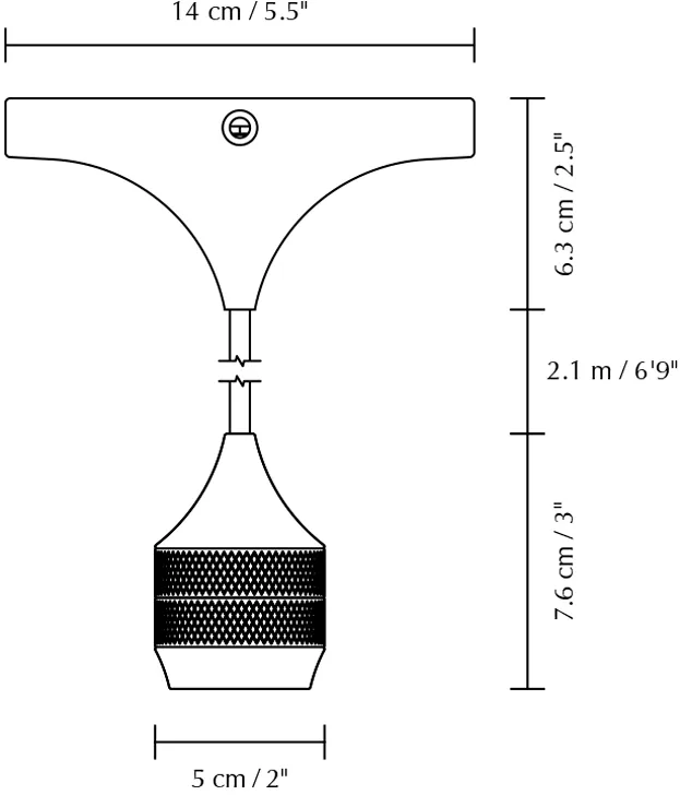 Cord Set Pro suspensão de lâmpada, Latão escovado Umage