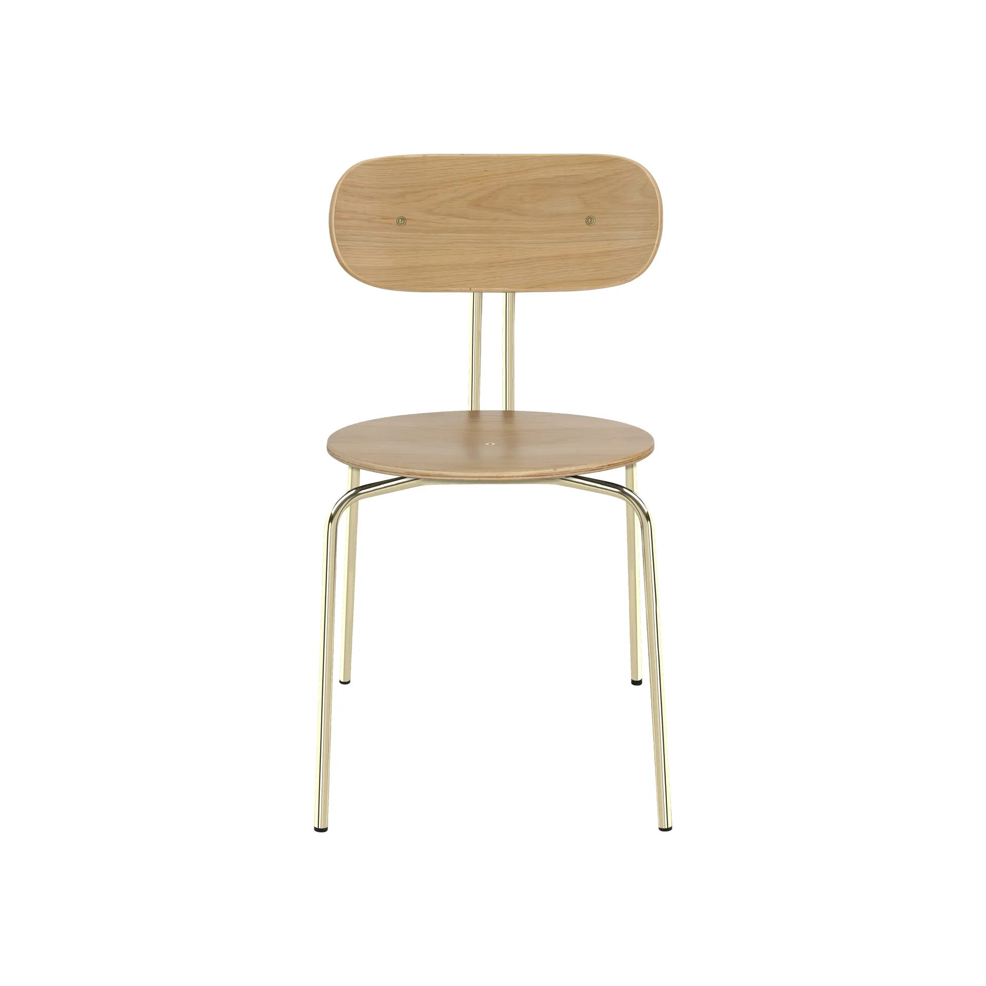 Curious cadeira, Oak-brass legs Umage