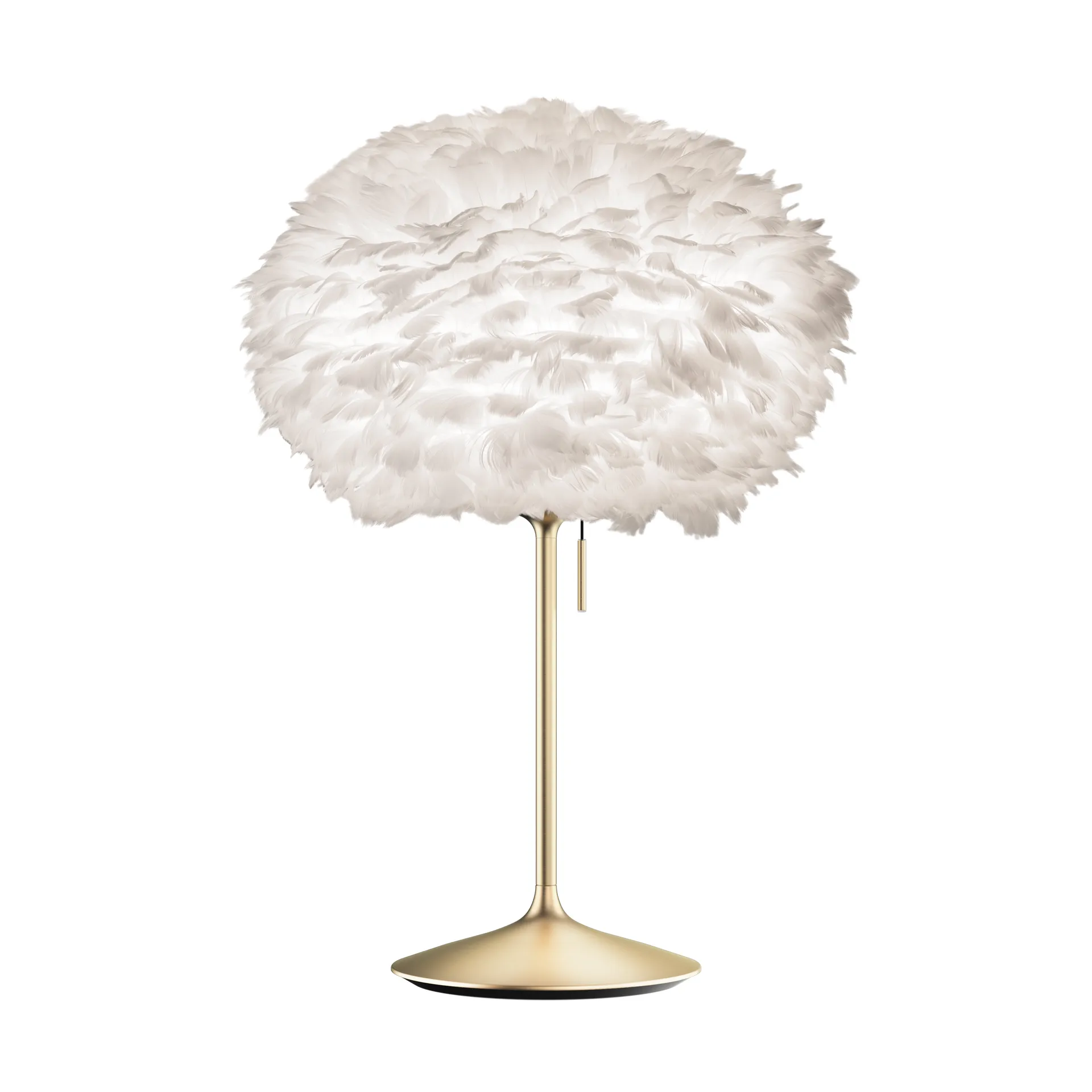 Eos candeeiro de mesa médio, Branco-escovado latão Umage