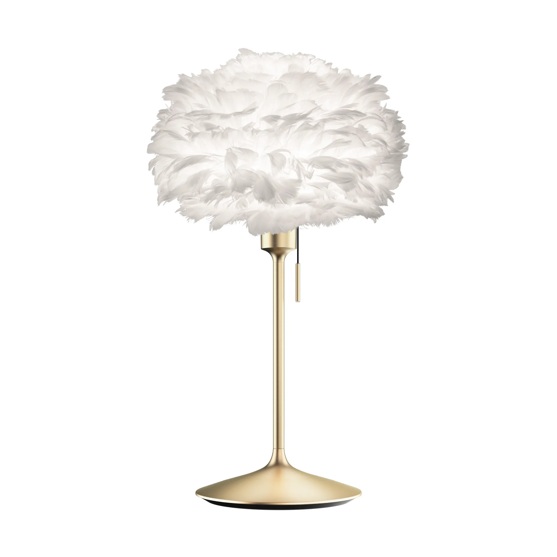 Eos candeeiro de mesa mini, Branco-escovado latão Umage