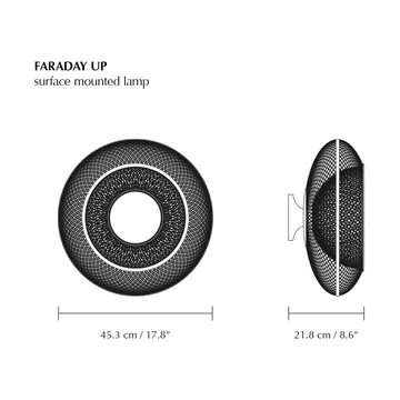 Faraday Up plafon médio - Latão escovado - Umage